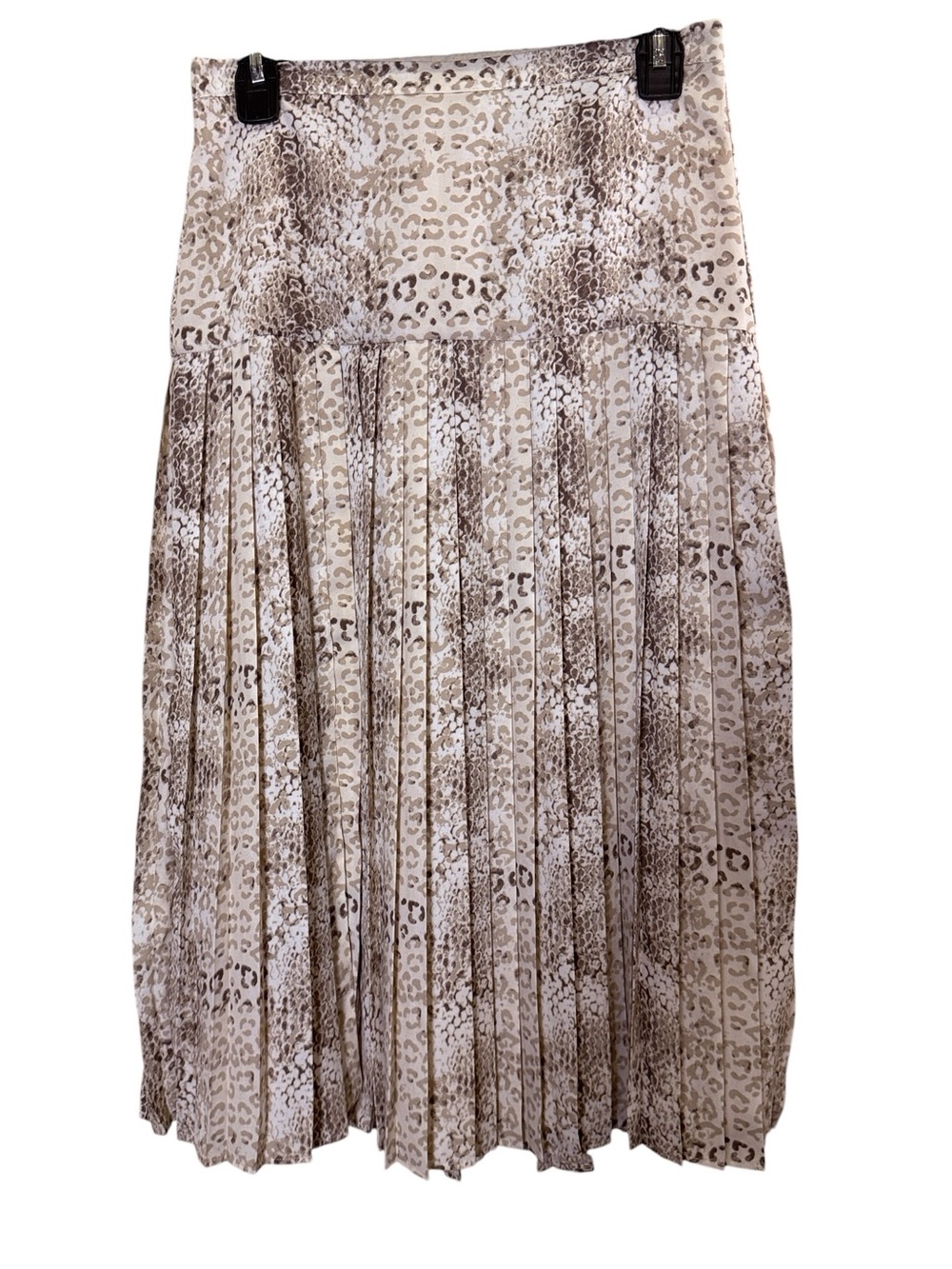Brochu Walker Women’s Rovena Animal-Print Pleated Drop Waist Midi Skirt sz S